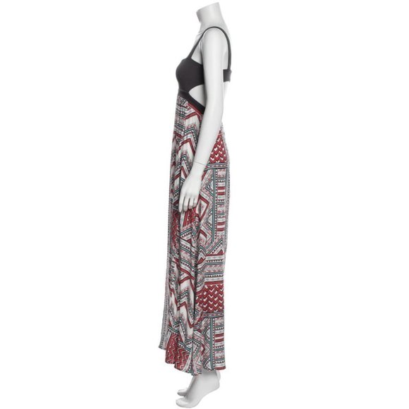 L*Space Gray and Red Patterned Maxi Dress - Picture 5 of 6